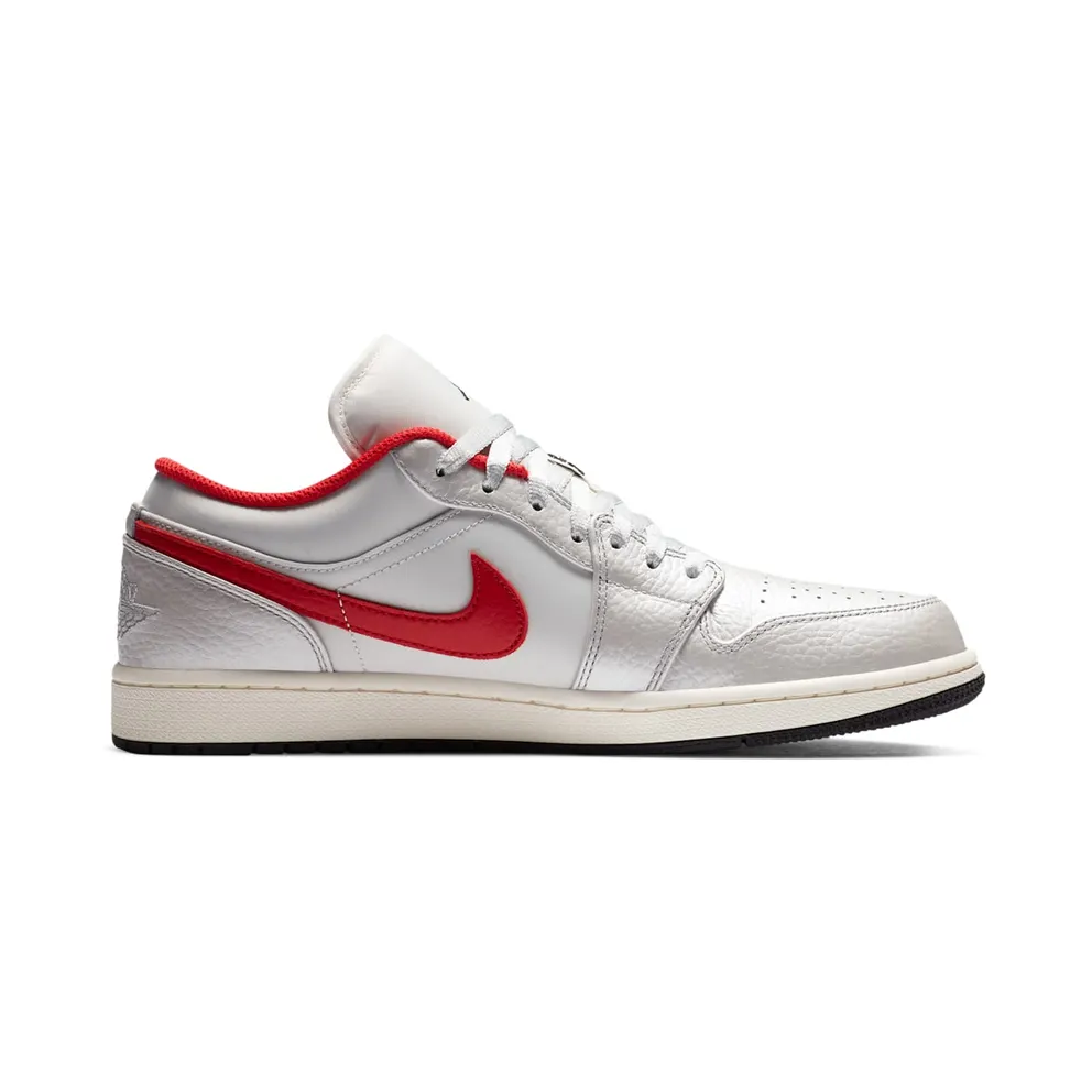 Jordan 1 Low Night Track Sail/Metallic Silver-Varsity Red-Black (DA4668-001)