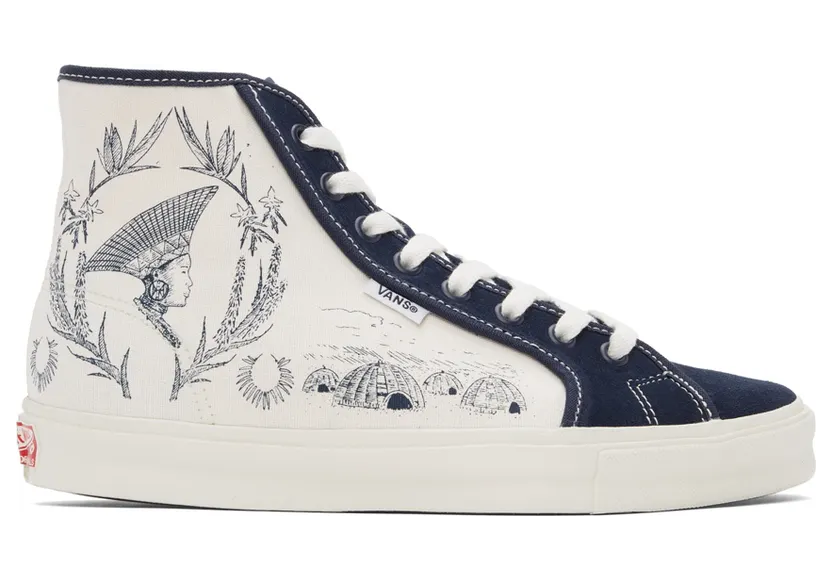 Vans Blue & White Sarah Andelman Edition OG Style 24 Sneakers (VN0000S8DTQ1)