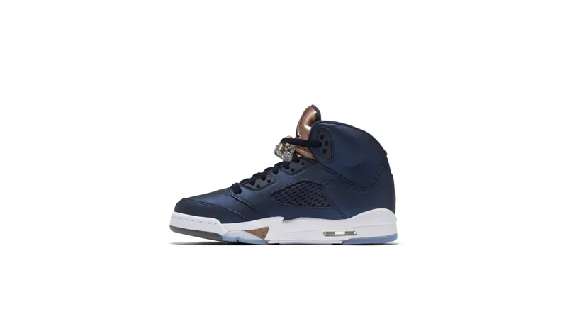 Jordan 5 Retro Bronze (GS) Obsidian/White-Metallic Red Bronze-Bright Grape (440888-416)