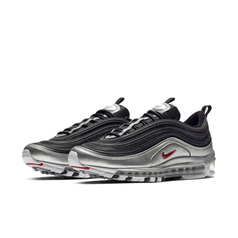 Nike Air Max 97 Silver Black Black/Varsity Red-Metallic Silver-White (AT5458-001)