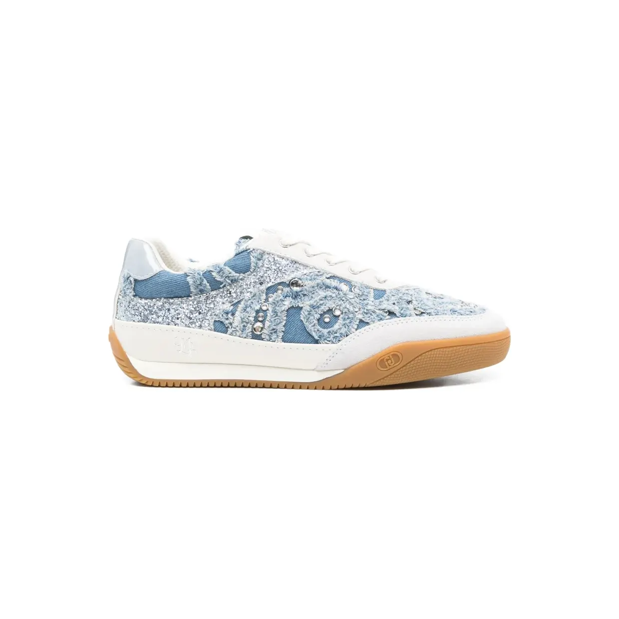 Liu JO Jeans-Sneakers mit Schmucksteinen “Blue” (BA6093TX543)