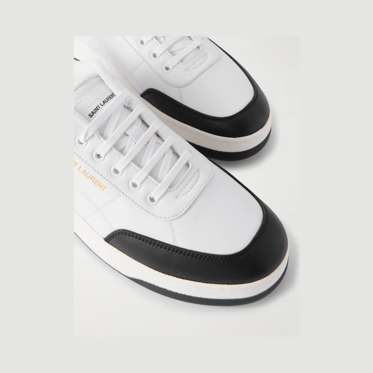 Saint Laurent SL/61 Two-Tone Leather Sneakers White (84553700NI0) (5)