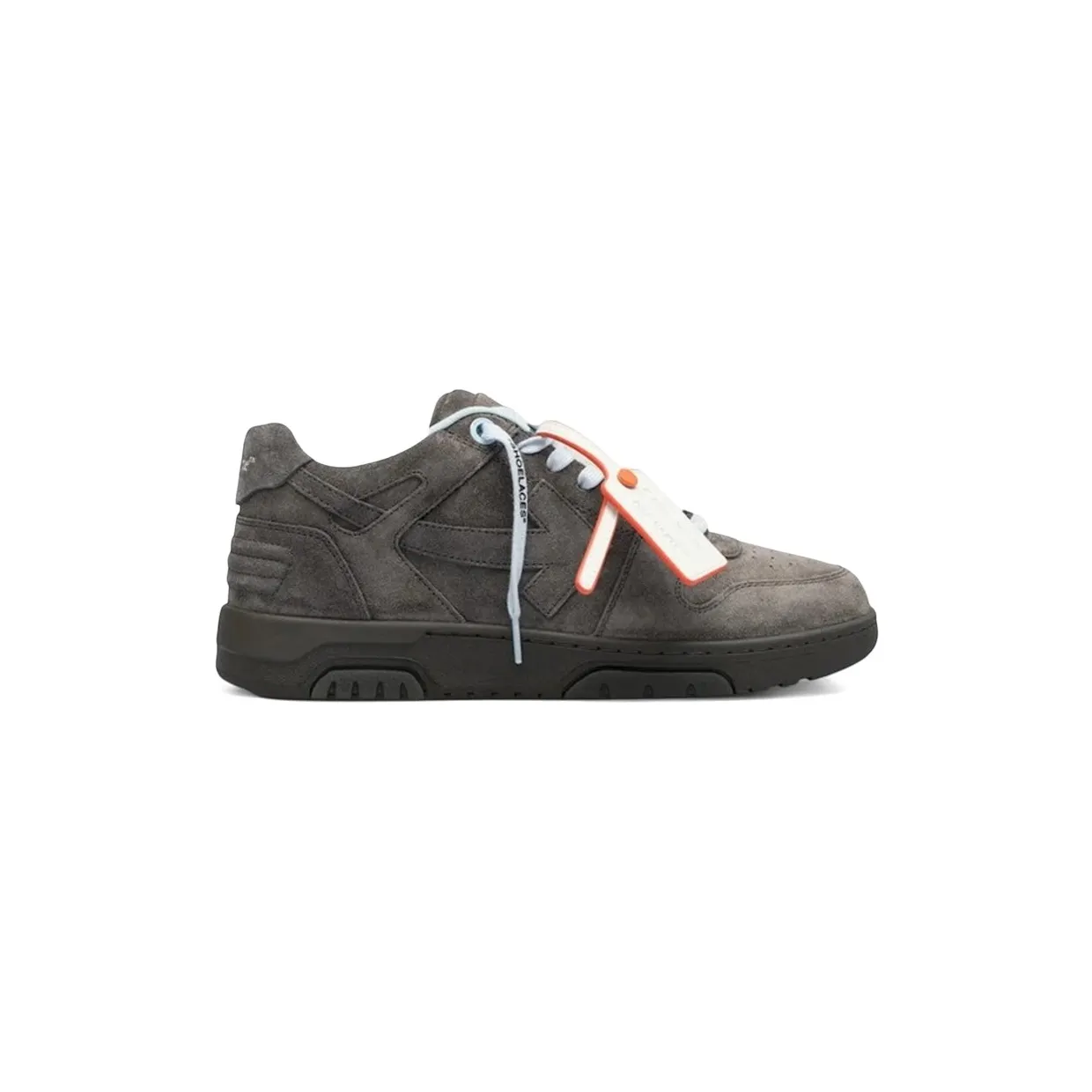 OFF-WHITE Out Of Office OOO Low Tops Dark Grey Pale Blue (OMIA189C99LEA0170707)