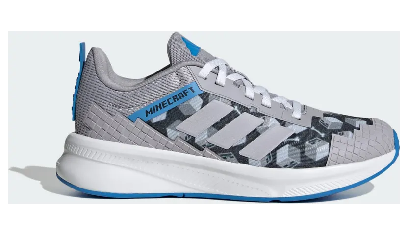 ADIDAS MINECRAFT FORTARUN 4.0 SCHOENEN JUNIOR Glory Grey / Glory Grey / Lucid Ray Blue (JR1933)