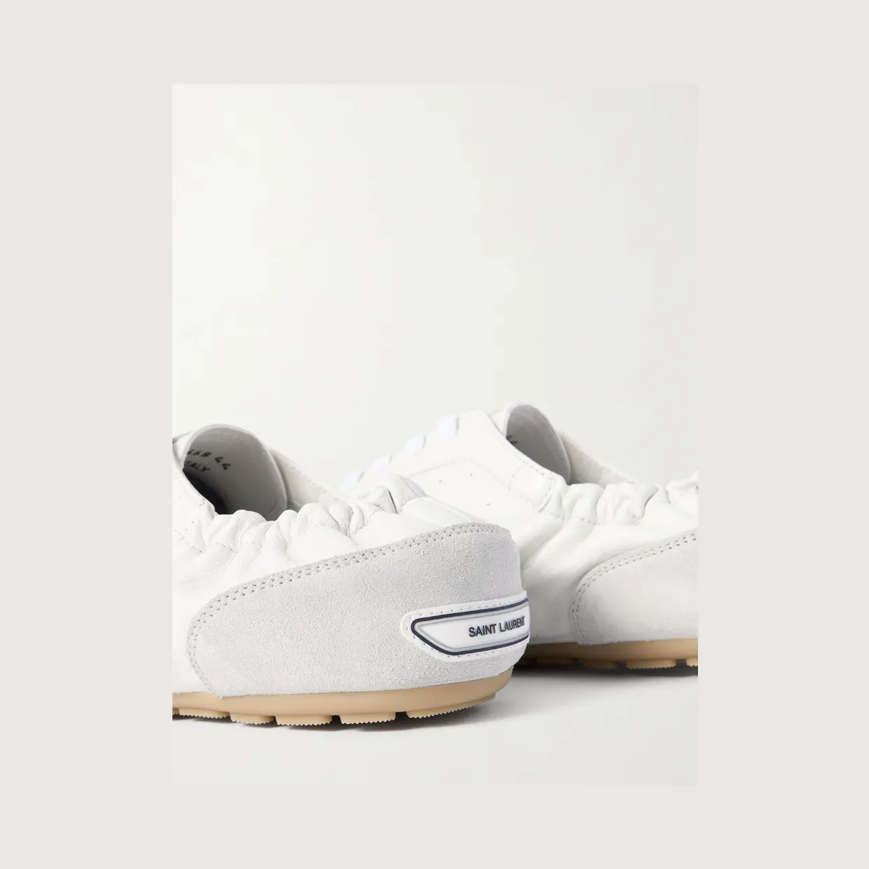 Saint Laurent Lewis Suede and Full-Grain Leather Sneakers White (862568AAGB9) (5)