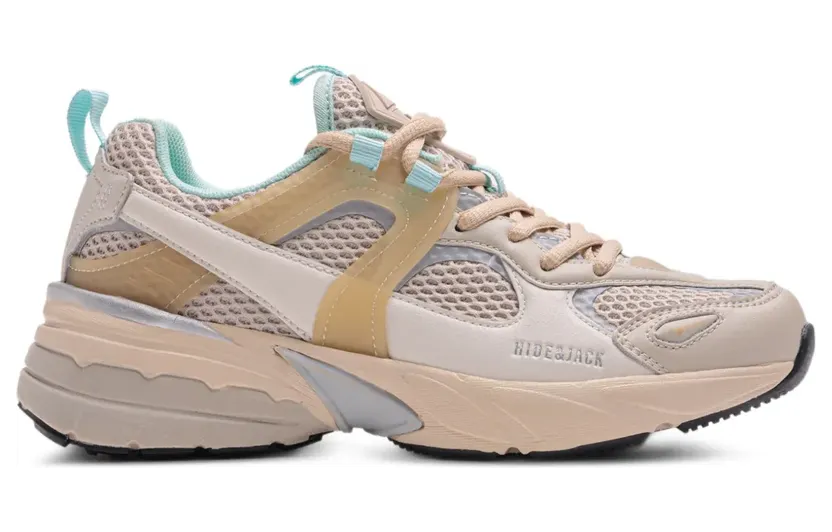 Hide&Jack Chunky sneakers met mesh vlakken – Beige (ERUNNBGETIF)