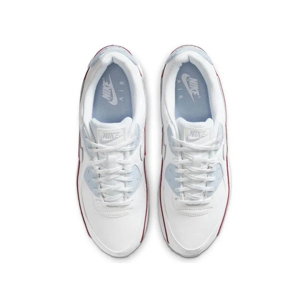 Nike Air Max 90 One of One White/Hydrogen Blue-Bright Crimson (CW5569-100)