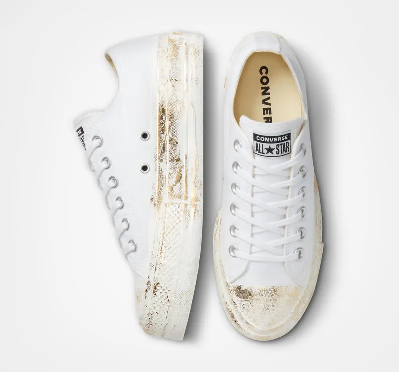 Converse Chuck Taylor All Star Lift Platform Gold Iridescent (A03338C)