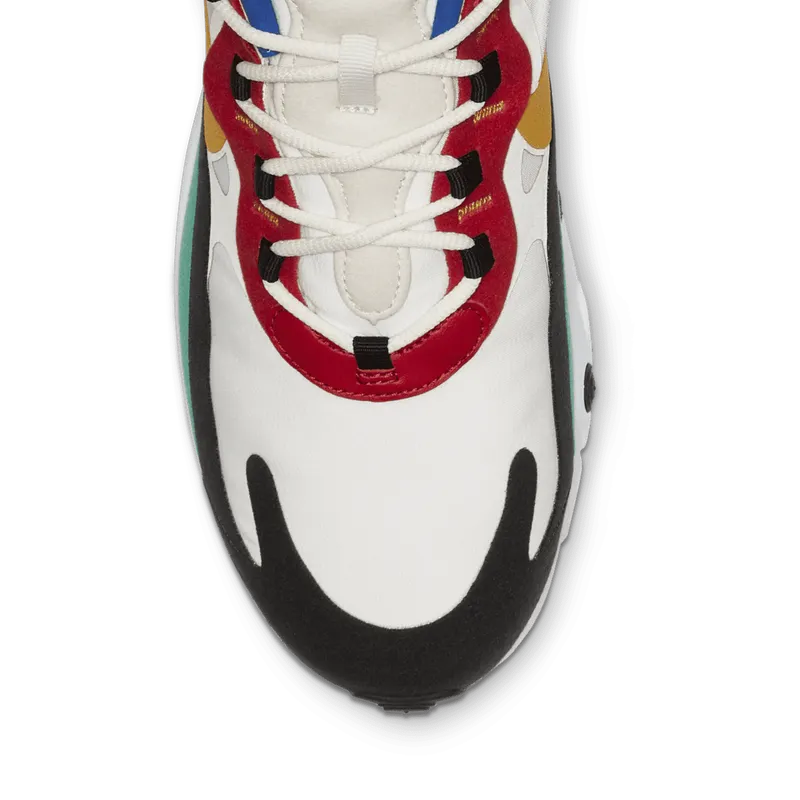 Nike Air Max 270 React Bauhaus Phantom/University Gold-University Red-Black-Kinetic Green-Hyper Royal (AO4971-002)