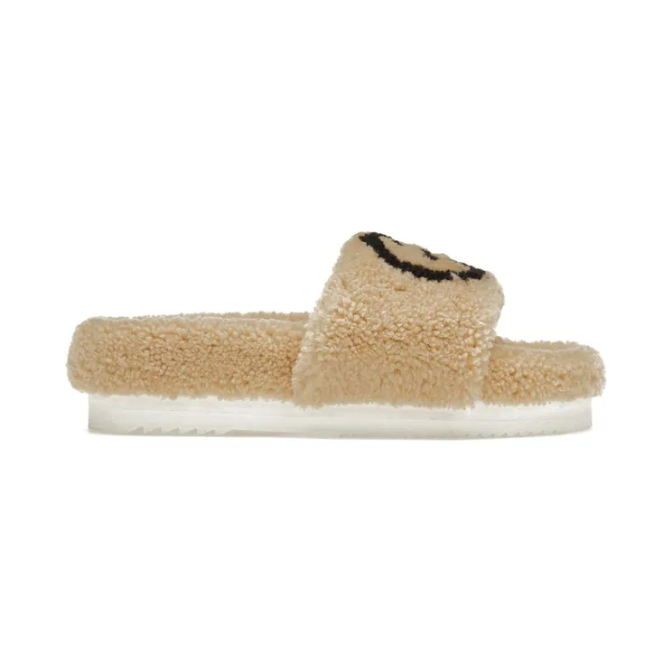 Gucci Slide Interlocking G Wool Light Brown (W) (646225 D0L00 9547)