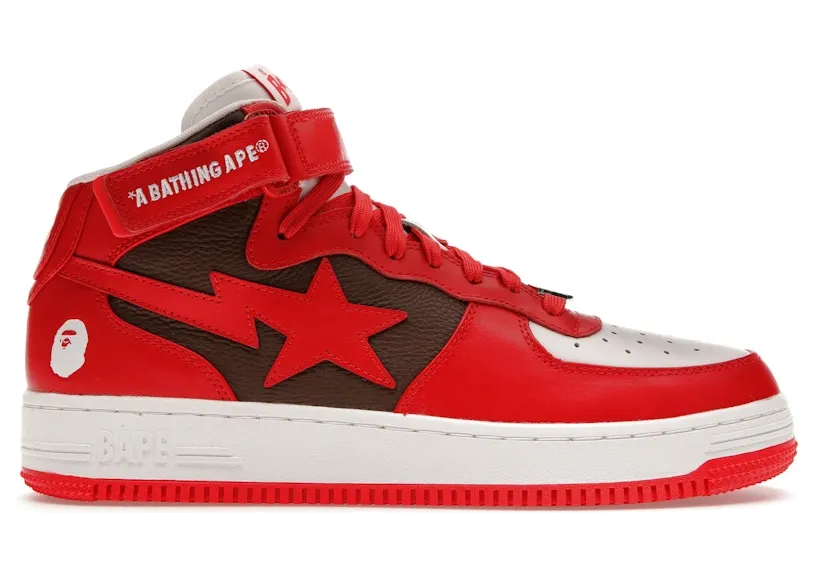 A Bathing Ape Bape Sta Mid Red (2022) (1I20-291-010 RED)