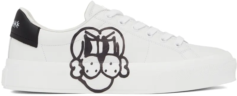 Givenchy White Chito Edition Dog Print City Sport (BH005VH13N)