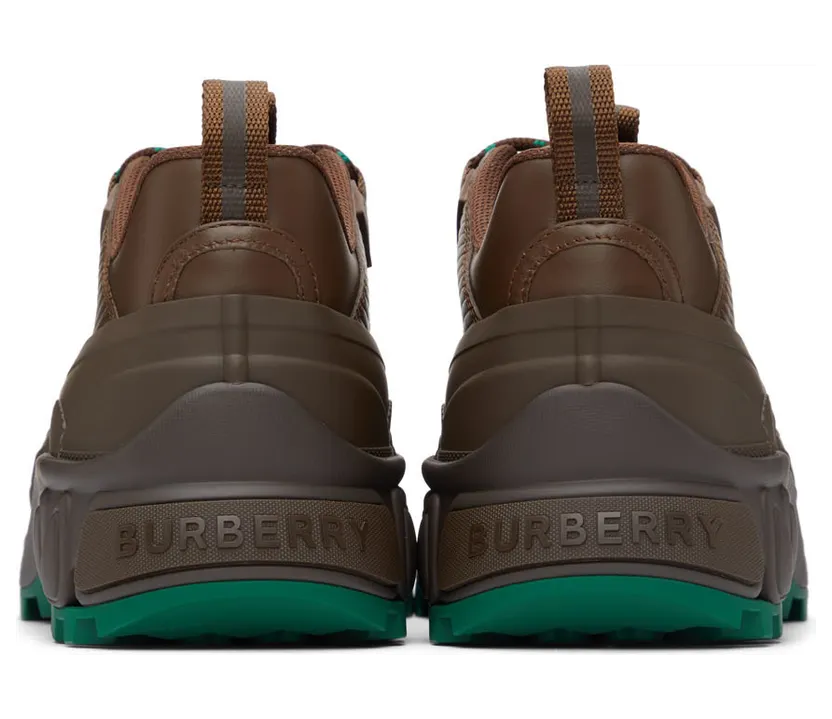 Burberry Brown & Green Arthur Sneakers (8045701) (4)