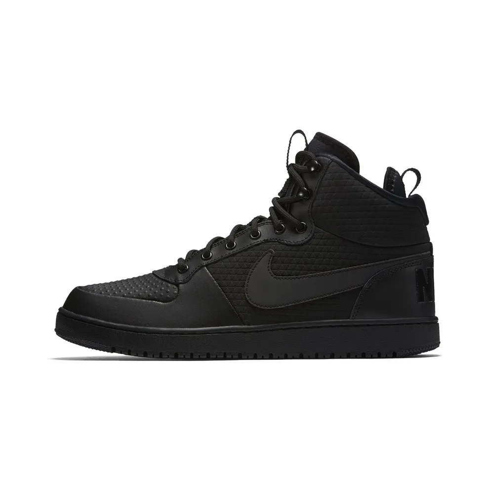 Nike Court Borough Mid Winter Triple Black Black/Black-Black (AA0547-002)