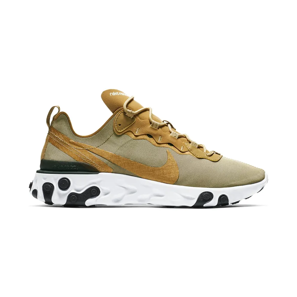 Nike React Element 55 Metallic Gold Metallic Gold/White-White-Black (BQ6166-700)