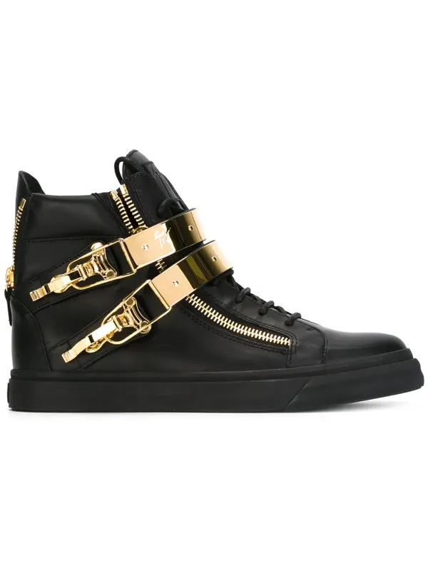 Giuseppe Zanotti High-Top-Sneakers mit Reißverschluss – Schwarz (RU5040001)