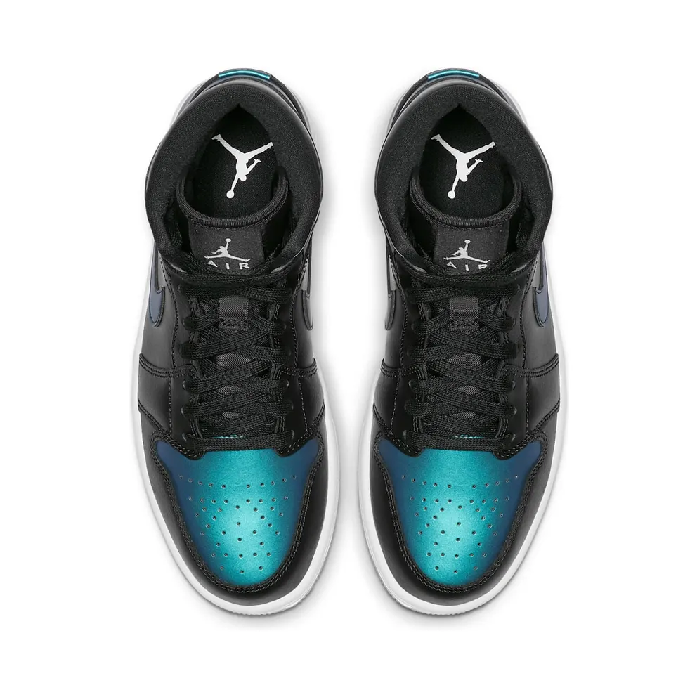 Jordan 1 Mid Iridescent Black (W) Black/Pale Ivory-Multi-Color (BQ6472-009)