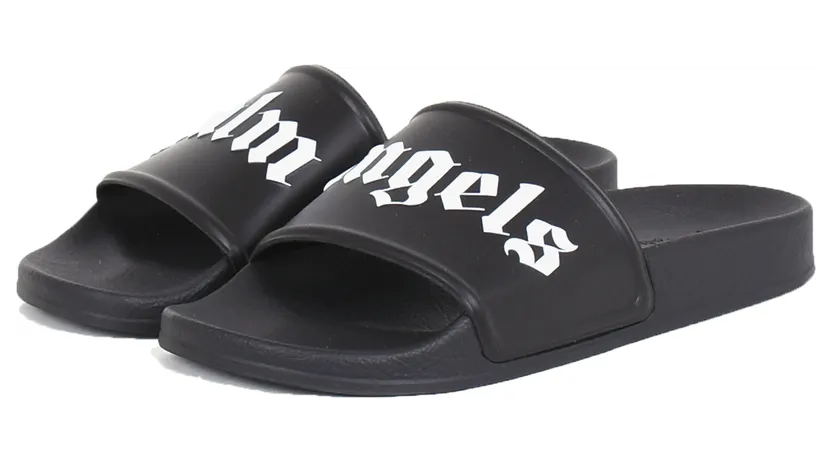 Palm Angels Logo Sliders Black (PMIA014E20PLA0011001)
