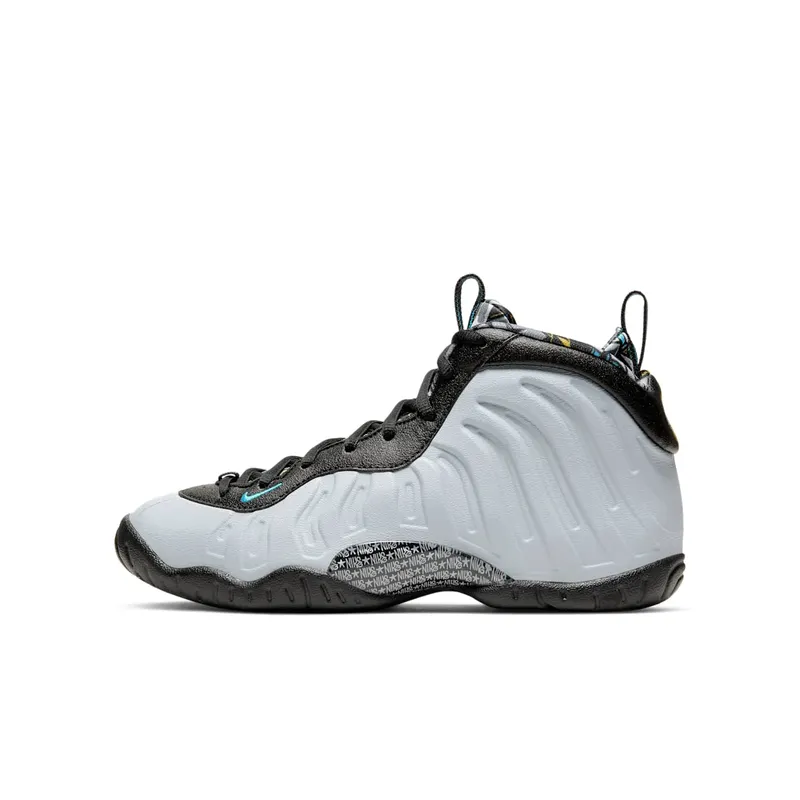 Nike Air Foamposite One Graffiti (GS) Muslin/Lavender Mist-Hyper Crimson-Volt (644791-009)