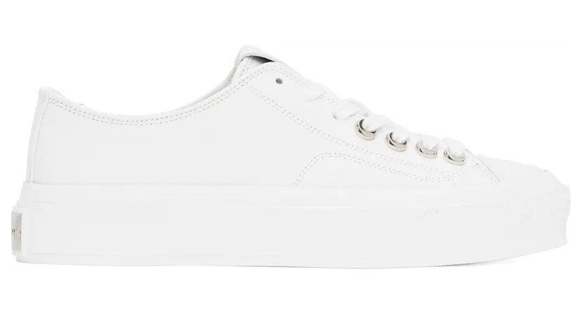 Givenchy White Grained City Sneakers (BE001NE145)