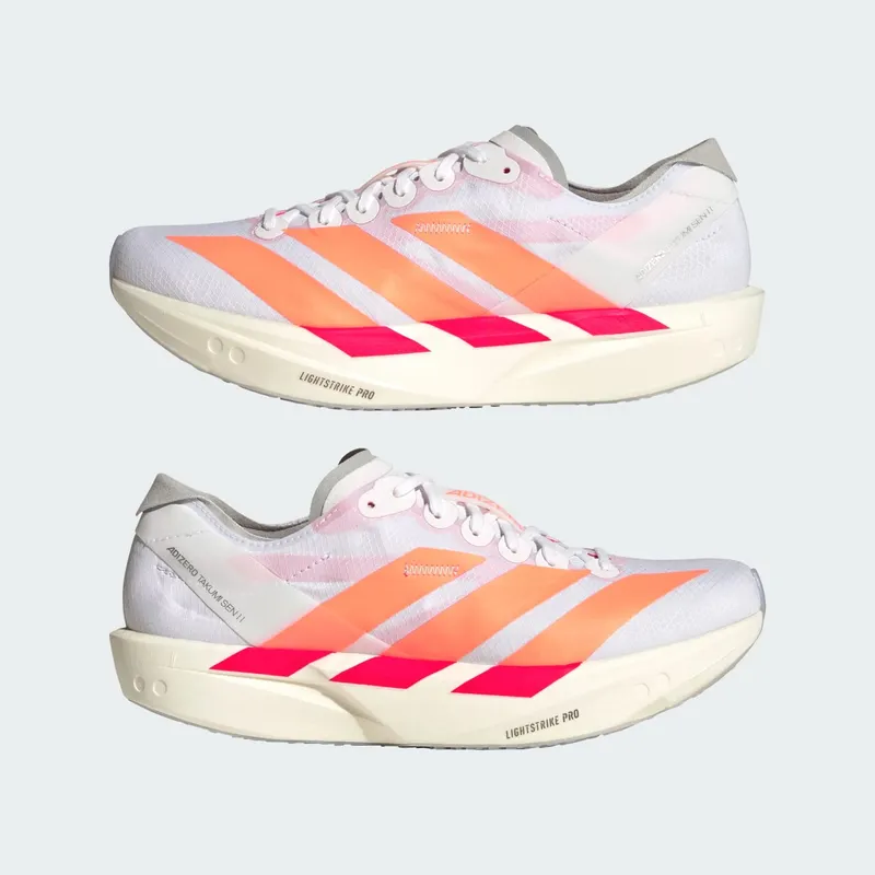 Adidas ADIZERO TAKUMI SEN 11 Cloud White / Beam Orange / Lucid Red (JQ0783)