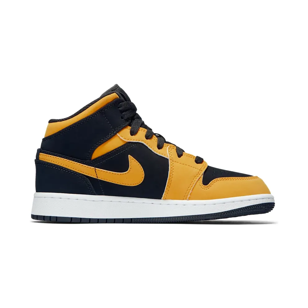 Jordan 1 Mid Reverse New Love (GS) Black/University Gold-White (554725-071)