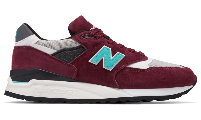 New Balance 998 Burgundy Chalk