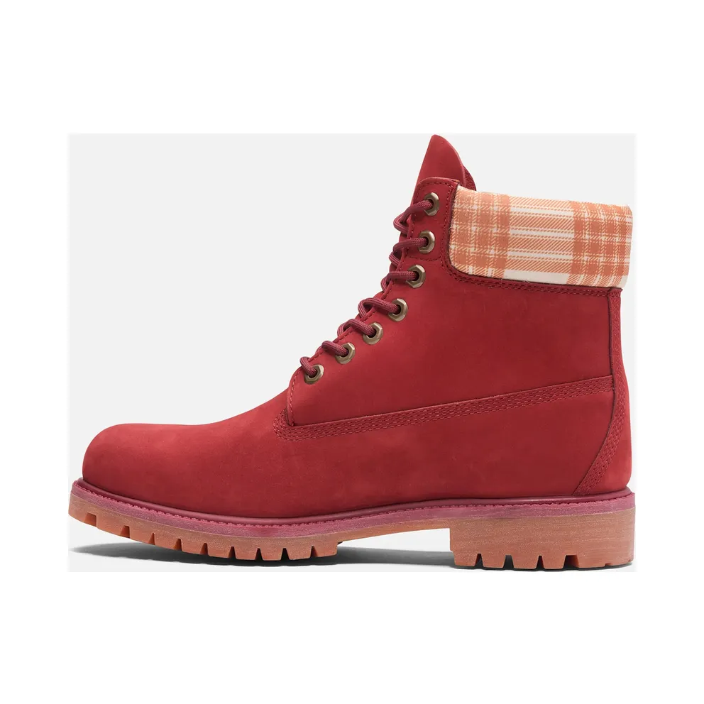 Timberland 6″ Heritage Waterproof Boot Dark Red Plaid (TB0A2P6W-ETE)