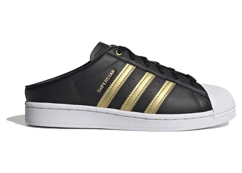 adidas Superstar Mule Black Gold Metallic (W) (FZ2268)