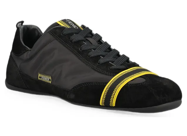 Fendi Wrap Black Suede and Fabric Low-top “Black” (AY0T 7E1968 F08M4) (4)