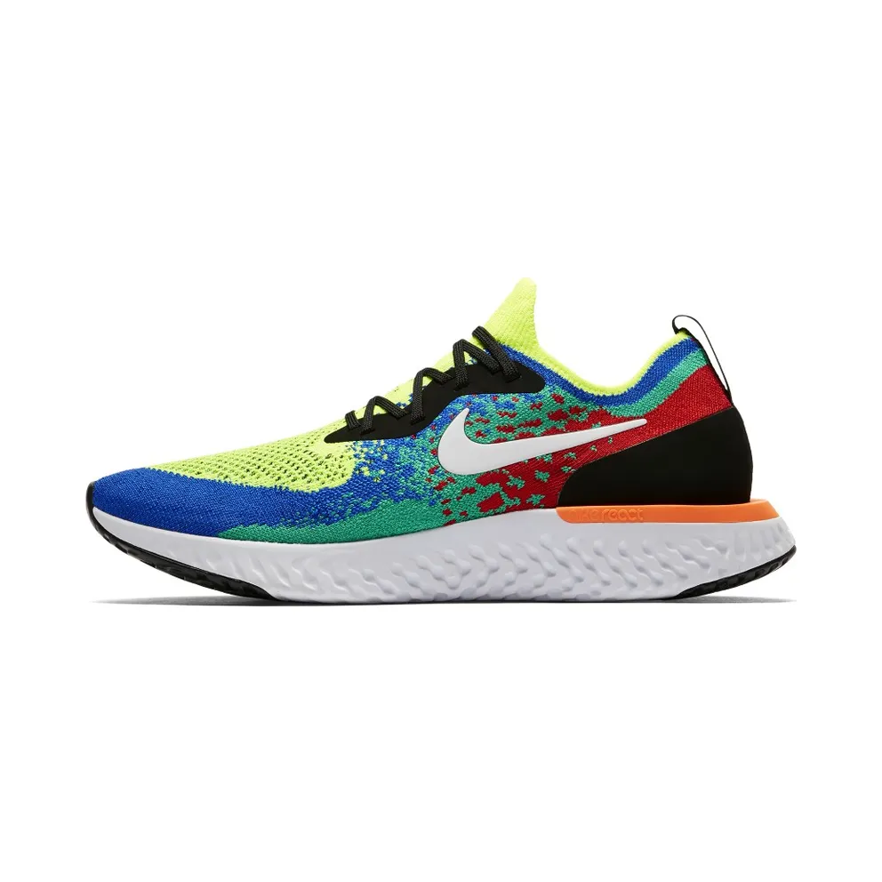 Nike Epic React Flyknit Belgium Volt/White-Racer Blue-Clear Emerald (AT0054-700)