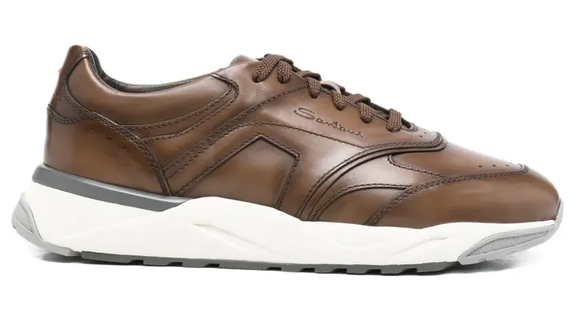 Santoni mit Kontrasteinsatz “Brown” (MBIM22112BGRTAIBT21)