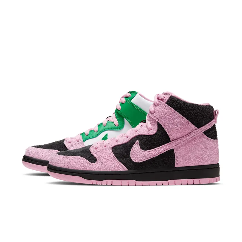 Nike SB Dunk High Invert Celtics Black/Pink Rise-Lucky Green (CU7349-001)