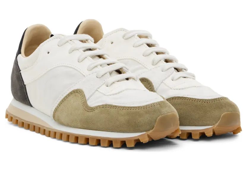Spalwart White & Khaki Marathon Trail Low Mix Sneakers (97037760640) (4)