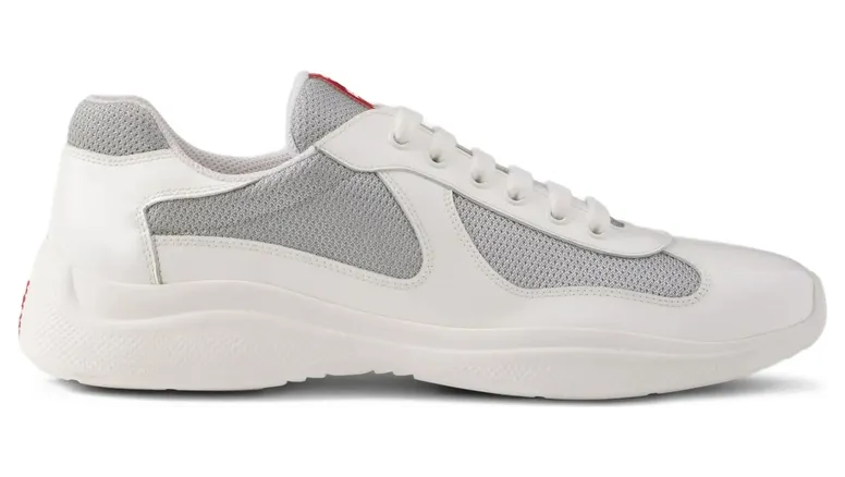 Prada Patent Leather and Technical Fabric America’s Cup “White/Grey” (4E3400 F G000 ASZ F0J36)