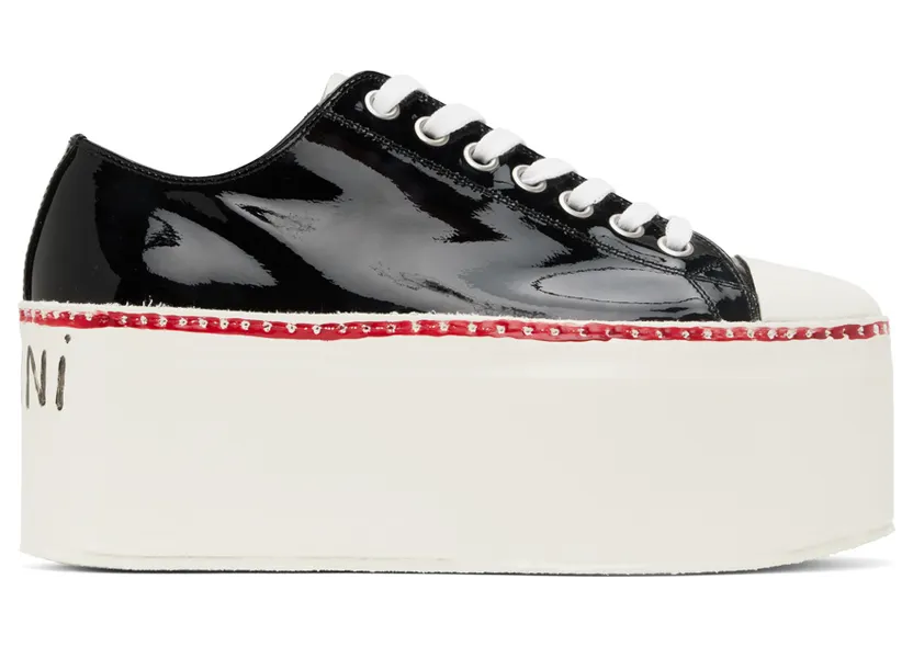 Marni Black Gooey Platform Sneakers (SNZU013008 P4347)