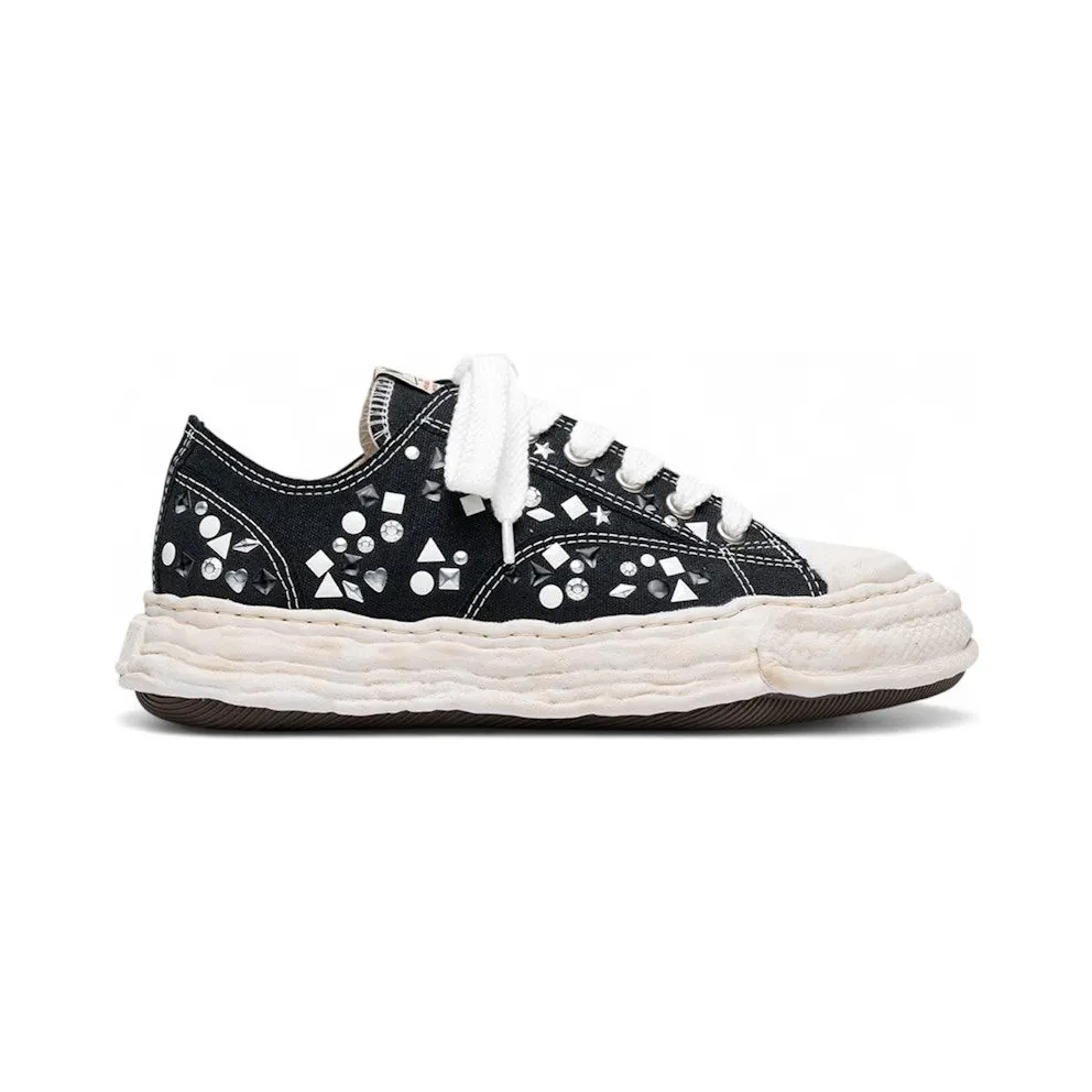 Maison Mihara Yasuhiro Peterson 23 OG Sole Embellished Canvas Low Black White (A16FW724-BLACK)