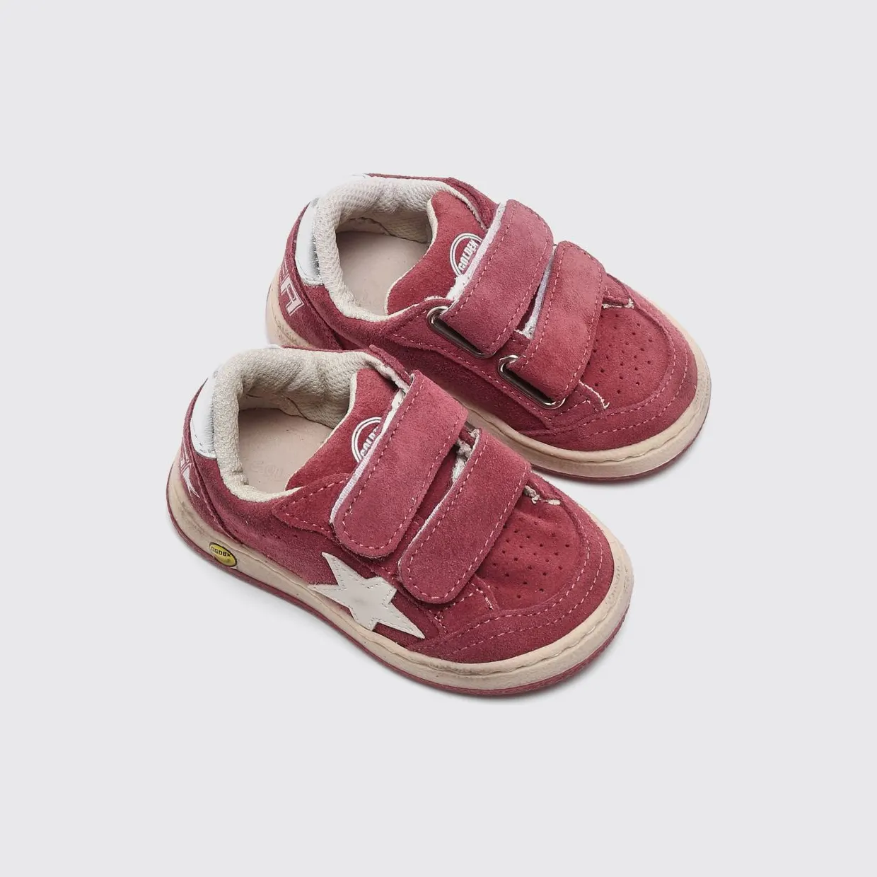 Golden goose Ball Star Distressed Suede Sneakers Burgundy (GJF01032F00805240388)