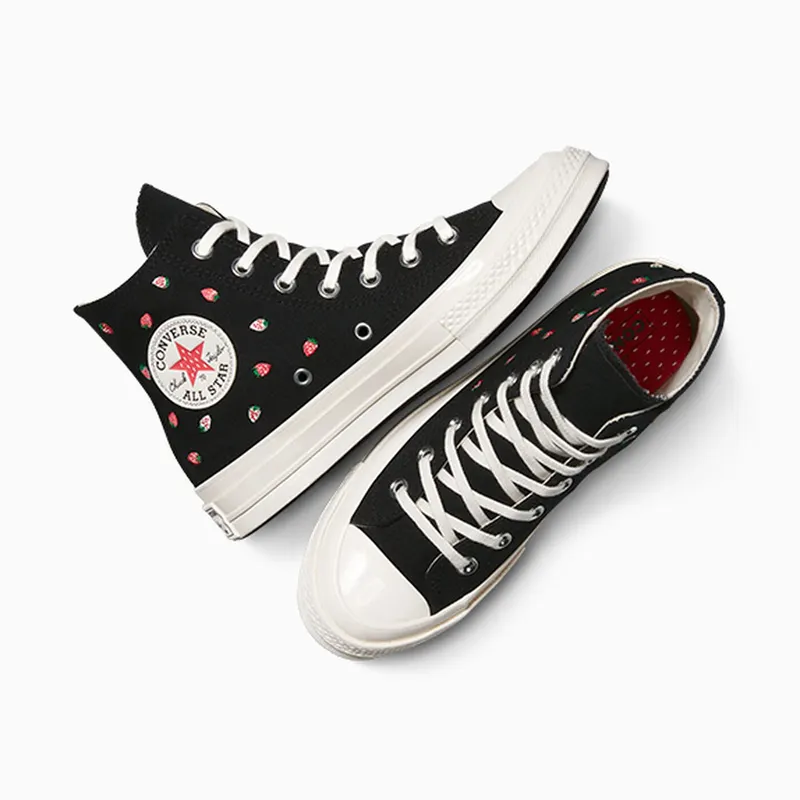 Converse Chuck 70 Embroidered Strawberries Black/Soft Red/Green (A14944C)