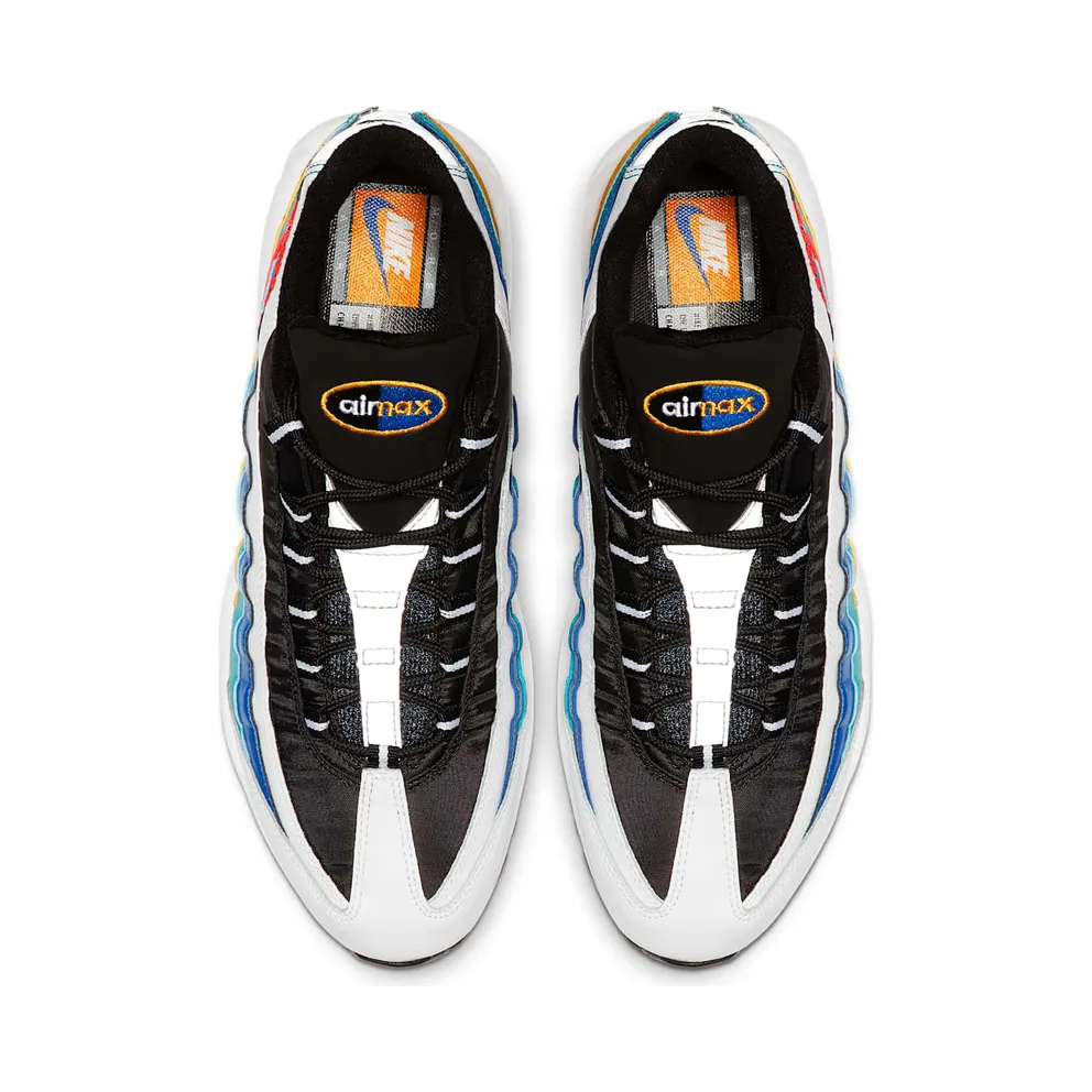 Nike Air Max 95 Windbreaker White/Red Orbit-University Gold-Teal Nebula-Game Royal-Reflect Silver (AJ2018-123)
