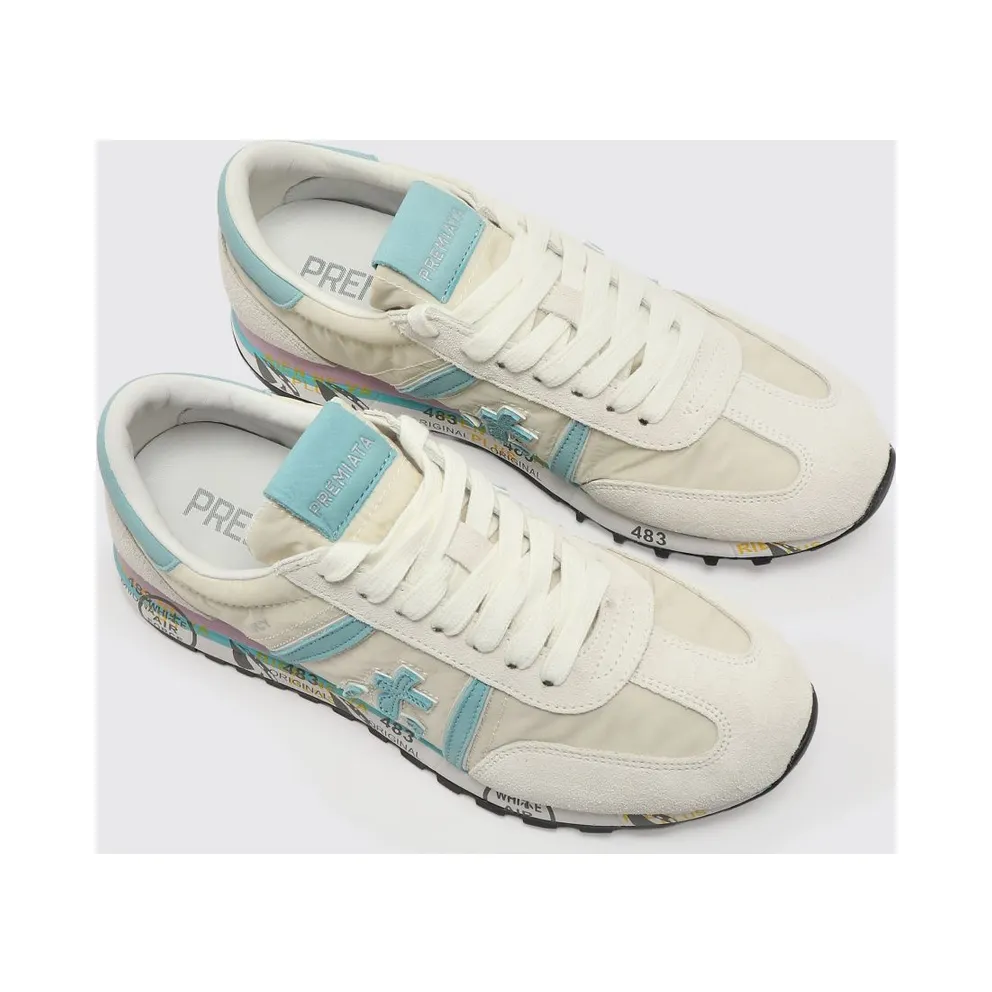 Premiata Lucyd Nylon and Suede Sneakers White (LUCYD018143)
