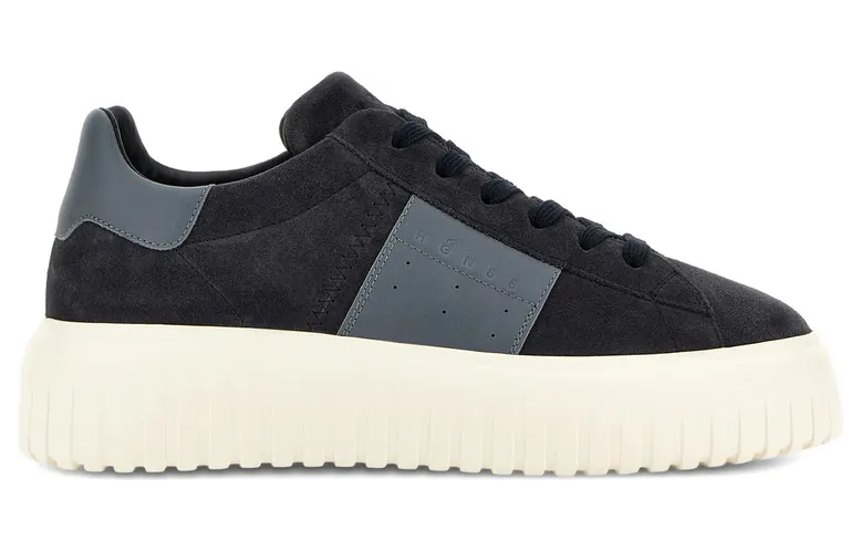 Hogan H-Stripes Suede Panelled “Blue/Grey” (HXM6450O7TU HO783O)