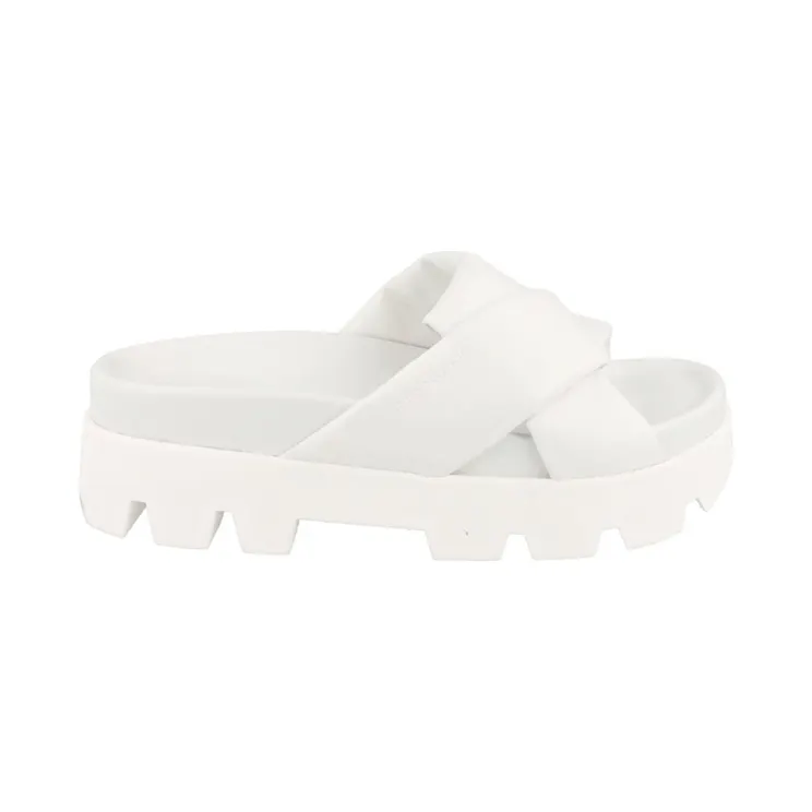 Ferragamo Air Lug Leather Slides White (01F316-761416)