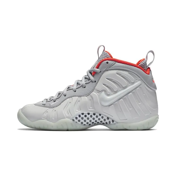 Nike Little Posite Pro’Pure Platinum’ GS Pure Platinum/Wolf Grey/Bright Crimson/Pure Platinum (644792-005)