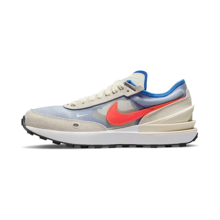 Nike Waffle One Natural “Coconut Milk / Hyper Royal / Light Lemon Twist / Bright Crimson” (DC0481-101)