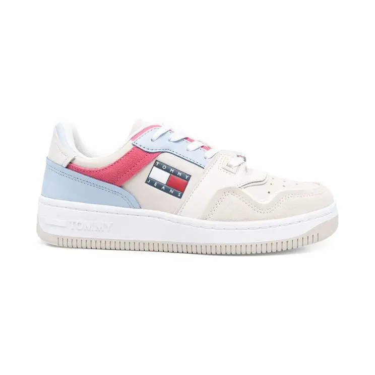 Tommy Jeans Talon sneakers met colourblocking – Beige (EN0EN02052)