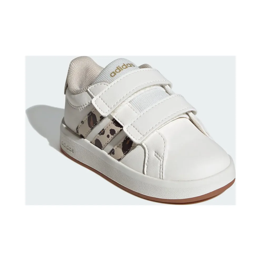 Adidas Grand Court 3.0 Toddler Shoes Core White / Crystal Linen / Aurora Coffee (KJ4831)