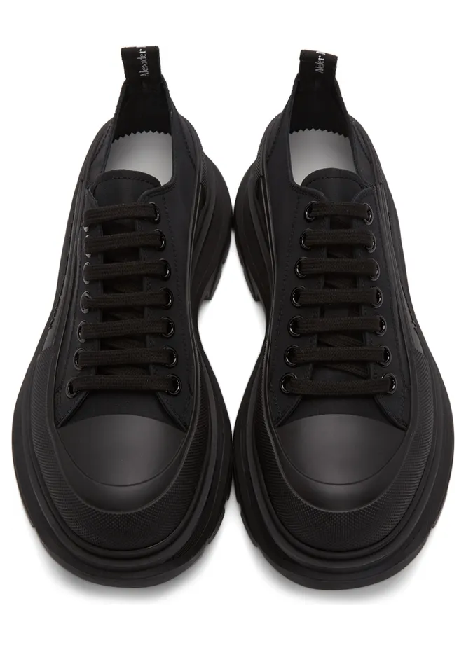 Alexander McQueen White & Black Tread Slick Graffiti Sneakers (682421W4RQ2) (5)