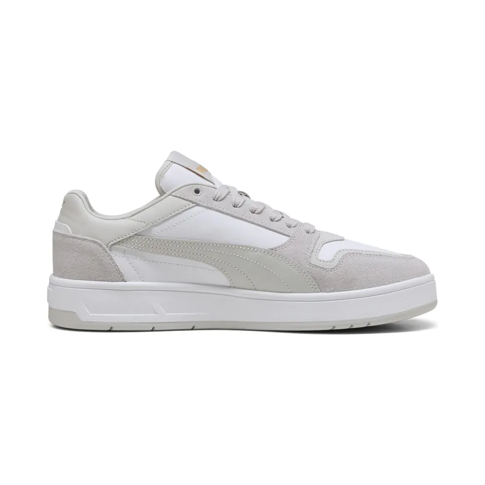 Puma Court Classic Suede “Puma White / Glacial Gray / Puma Gold” (400215_02)