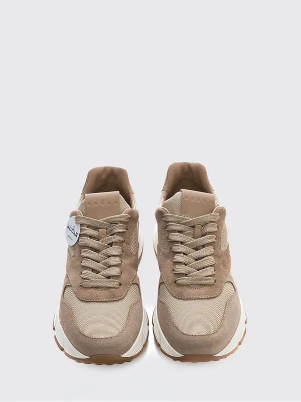 Hogan Hyperlight Suede and Mesh Sneakers Beige (HXM5630FK6HUG00ZCU)